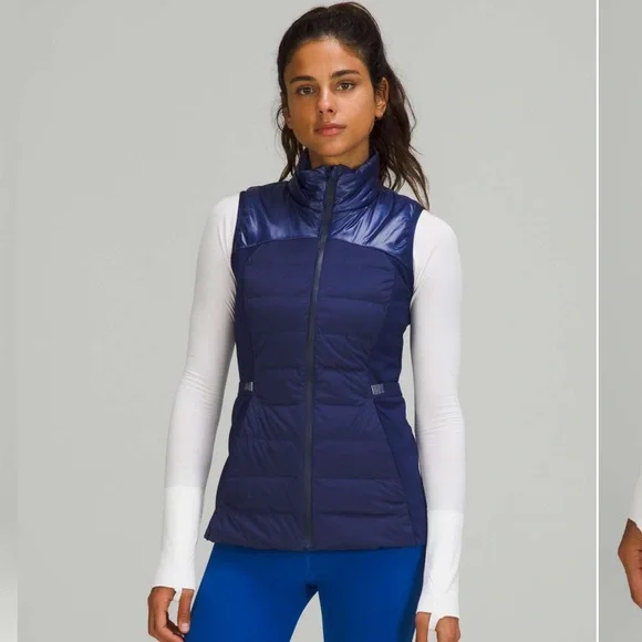 Lululemon Down for It All Vest Shine Night Sea size 12 - Picture 1 of 12